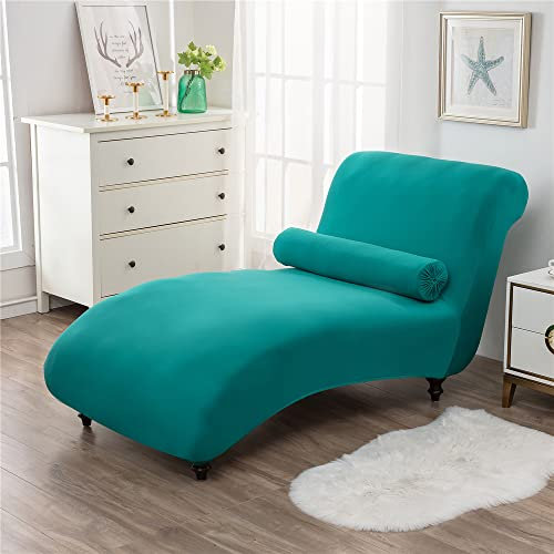 Surwin Chaiselongue Schonbezüge, Ohne Armlehne Liegesessel Stuhlbezug Stretch Modern Relaxliege Schonbezug für Wohnzimmer, Schlafzimmer, Lounge (1PC,Türkis)