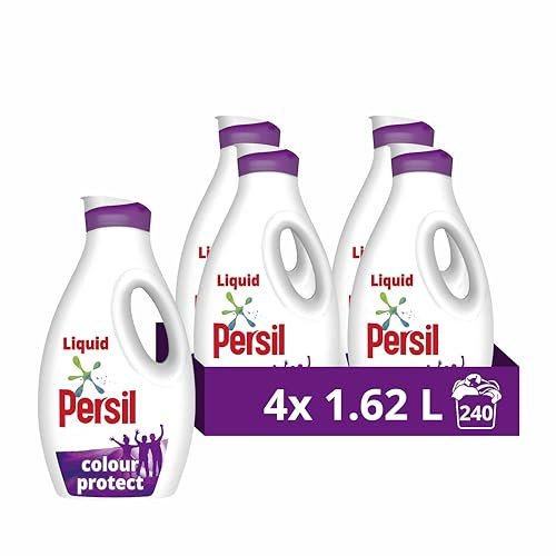 Persil Colour Laundry Washing Liquid Detergent keeps colours bright 100% recyclable bottle 4x 1.62 L (240 washes)