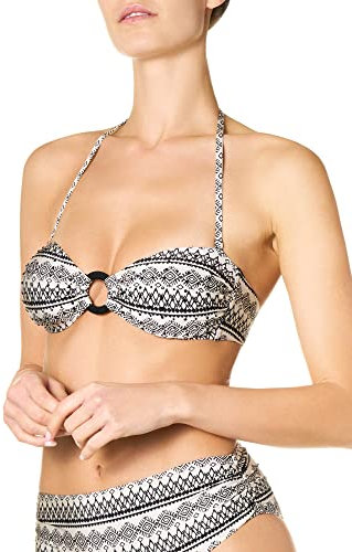 goldenpoint Bikini Damen Badeanzug Bandeau-BH Indie Chic, Farbe Weiß, Größe 80