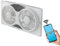 Comfort Zone Living Comfort - Ventilador inteligente de doble ventana con Wi-Fi de 9 pulgadas, 3 velocidades, 3 funciones, ampliable, reversible, con cubierta extraíble y pantalla de insectos,