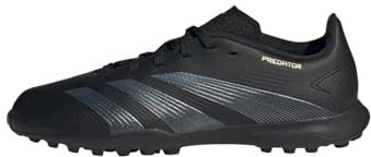 adidas Unisex Predator League J Football Boots Turf, Core Black/Carbon/Gold Metallic, 11 UK