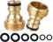 2 Pack Brass Garden Hose Tap Connector, 3/4 inch Brass Male Threaded Tap Connector, Copper 3/4 BSP Hose Connector Threaded Faucet Adapter Quick Connect Adapter