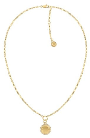 Tommy Hilfiger Jewelry Halskette mit Anhänger für Damen in Edelstahl verziert mit Kristallen - Erhältlich aus Gold oder Silber