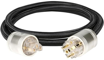 BOAACOUSTIC JIB Stromkabel Hifi High End Netzkabel hifi High End hifi Power Cables C15 Stromkabel HiFi Audio kaltgerätekabel Mit Schukostecker & Kaltgerätestecker 1.5m