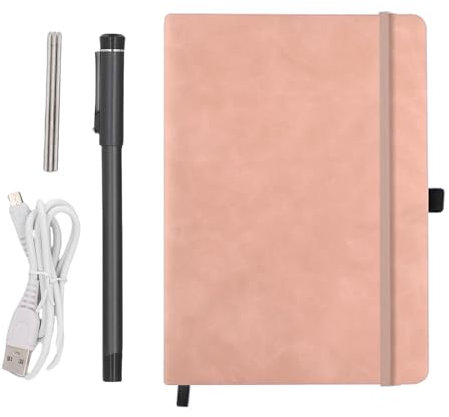 Bewinner Smart Pen Notebook-Set, Digital Notepad Electronic Notebook mit 360-Grad-Schreiben von AI-Zeichnen OCR-Echtzeit-Synchronisierung für -Smartphones und Tablets (Rosig)