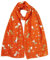 Lina & Lily Damen Schal Glitzer mit Silber Einhorn (Orange)