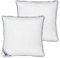 Irisette Body Contour Kopfkissen 2er Set 80x80 cm mit abnehmbarem Bezug aus Softer Microfaser, waschbar bis 60°C, weiß/blau, Öko-Tex Zertifiziert, produziert nach deutschem Qualitätsstandard
