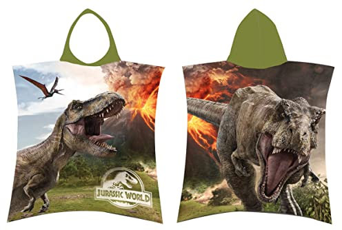 Jerry Fabrics Jurassic World Badeponcho Kapuze Duschtuch Badetuch Strandtuch 50x115cm