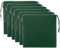 Brandsseller 6er Set Sitzkissen 40x40 cm in glatter Optik – Bequeme Stuhlauflagen mit Bindebändern & abnehmbarem Bezug – Dekorative Sitzpolster für drinnen und draußen - Grün