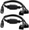 Gebildet 2Piezas de Enchufe de Fuente de alimentación de CC a Cable Adaptador de alimentación de Ventilador de PC Dual de 3Pines y 4 Pines, Cable DC5521 a 4 Pines