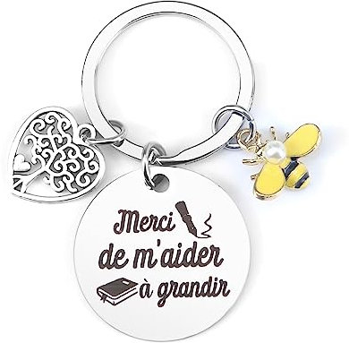 Piglagogo Merci Maitre Porte Clef Maitresse, Idee Cadeau Fin D'année Pour Directrice D'école Pour Atsem Maternelle Pour Enseignant