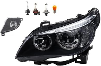 Johns, Scheinwerfer Xenon Front passend für BMW 5er E60 E61 01/2005-03/07 D1S H7 Links + Nebelscheinwerfer + Leuchtmittel