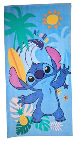 My sweety pop - Strandtuch – Badetuch – Lilo und Stitch – Disney – Kinder – 70 x 140 cm – 100 % Baumwolle – Urlaub – Geschenkidee