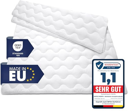 Gentle North Bettdecke 135x200 als Schlafdecke - 4-Jahreszeiten Bettdecke für Allergiker geeignet - Weiche Steppdecke - Besonders Flauschig & waschbar bei 60°