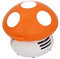 PRETYZOOM Mini Staubsauger Pilzform Tragbarer Tischreiniger Kabelloser Handstaubsauger Für Krümel Und Asche Für Küche Und Büro Orange