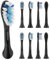 8er Ersatzbürsten von demirdental passend für Philips Sonicare Ersatzbürsten C3 Premium Plaque Defence Standard Schallzahnbürstenköpfe, entspricht HX9044, kompatible Ersatzbürsten, Schwarz