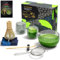 TEANAGOO Matcha Set Matcha Whisk Matcha Bowl with Pouring Spout Scoop Matcha Whisk Holder Tea Making Kit. Japanese Tea Set (7pcs) + 2Cups(5.6oz),S22,Dark Grey Glass,Color Box Packing…