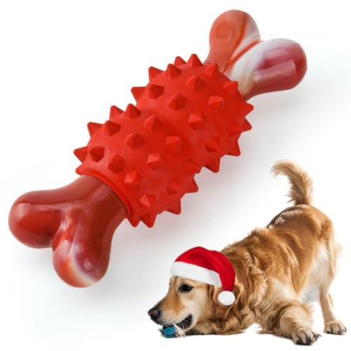 LIFLIX Hundespielzeug für Aggressive Kauer, Robustes Hundespielzeug Unzerstörbar aus Nylon und Gummi für Große Mittelgroße Hunde, Kauspielzeug Hund zum Zahnen, Knochenform