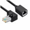 Bolwins K49S Netzwerkkabel Verlängerung – 90° Winkel Ethernet Kabel, Ideal für enge Räume, Stabile Verbindung, Plug & Play, Kompatibel mit Router, PC, TV