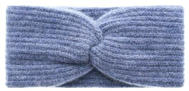 Zwillingsherz Rippen Stirnband aus 100% Kaschmir - Hochwertiges Grobstrick Kopfband Uni Design für Damen Frauen - Wolle - Ohrenschutz Haarband - Sport Freizeit warm weich - Frühjahr Herbst Winter