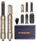 Air Styler Airbrush Set with Auto Curling Wands, 6 in 1 Hair Dryer Brush with Curl Straighten Volumise, Smooth, Styling Tools Hair Styler Hot Brushes for Styling Hair Curler Hairbrushes,Gold