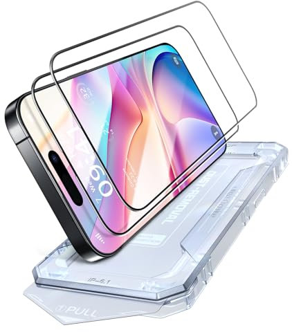 PuyaTeya Unbreak Top 9H+ Glass for iPhone 16 Pro MAX Screen Protector 12FT Military Armor Shatterproof + Longest Durable, 1:1 Full-Coverage Tempered Glass, Auto-Align Fit Bubble-free, 2-Pack