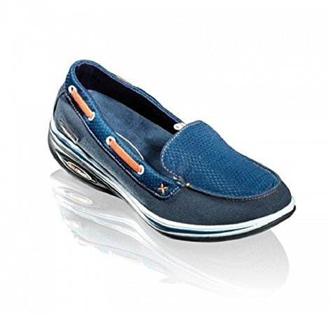 WalkMaxx Fitness Mokassins 2.0 Gr.36-42 Sandale Sommerschuhe Damen Freizeit Schuhe (37, Blau (Marineblau))