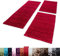 Unbekannt Shaggy Hochflor Teppich Carpet 3TLG Bettumrandung Läufer Set Schlafzimmer Flur, Farbe:Rot, Bettset:2x60x110+1x80x150
