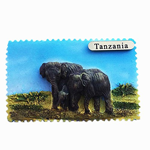 3D-Tansania-Souvenir-Kühlschrankmagnet, Heim- und Küchendekoration, Polyresin-Handwerk, Tansania-Kühlschrankmagnet-Aufkleber