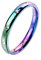 Paula & Fritz® Damen-Ring glänzend 3mm Zirkonia Silber Gelb-Gold Rosé-Gold Bunt Freundschafts-Ring Partner-Ring Edelstahl 316L R-M6822W_80