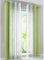 SIMPVALE Gardinen mit Ösen Farbverlauf 2er Set, Vorhang Transparent für Wohnzimmer Kinderzimmer Mädchenzimmer, Lichtdurchlässig Ösenschals Voile Weiß Grüne Breite 140 Höhe 225 pro Stück