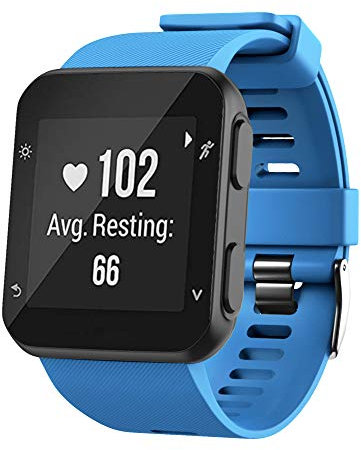 WIIKAI Ersatzarmbänder für Garmin forerunner 35 Armband (kompatibel für Garmin forerunner 35) Silikonband. (Himmelblau)