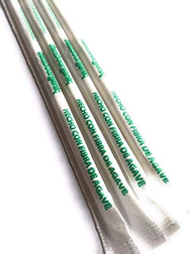 Bamboorganic 200 Pack Agave Fiber Straws, Eco-Friendly, FDA Approved, USDA Bio Preferred, Alternative to Plastic & Paper Straws, Plant Based