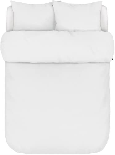 Marc O Polo Leinen Bettwäsche Valka White, 1 Bettbezug 155 x 220 cm + 1 Kissenbezug 80 x 80 cm