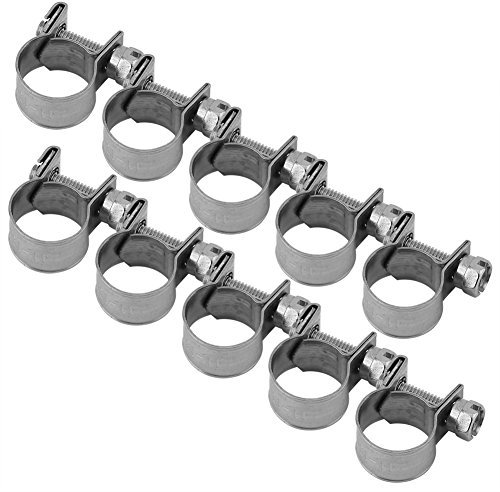 10 Stück Schlauchschellen, Edelstahl 304, Verstellbare Kraftstoffleitungsschellen mit Einer Reichweite von 6 Mm Bis 20 Mm für die Kfz-Installation(11-13Mm),Schlauch- und Kabelschellen