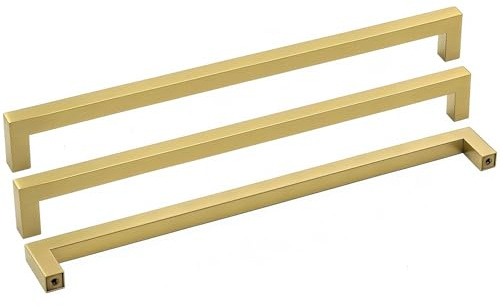 Goldenwarm 30Pack Brass Cupboard Handles Gold Drawer Handles - Stainless Steel 458mm Hole Centers