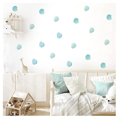 Little Deco Wandsticker Tupfen Set Wandtattoo für Kinderzimmer Polka Dots in Mint Schlafzimmer Wandaufkleber Pastell Kreise Babyzimmer Wanddeko selbstklebend DL968-02