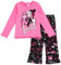 Barbie T-shirt et pantalon pour filles de garçon à grand garçon, Rose/noir, 14-16
