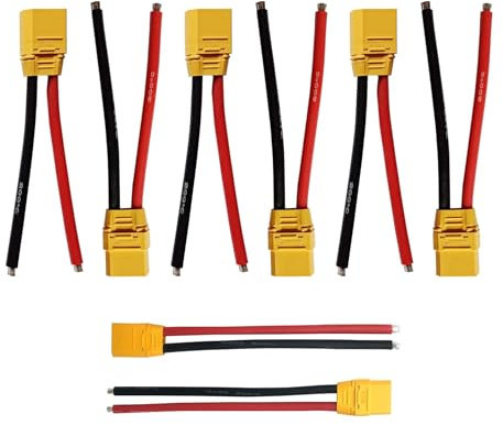 HUAZIZ 4 Paar XT-90 XT90H Stecker Männlich und Buchse Stecker Adapter Kabel mit 10CM 12AWG Silikondraht für RC Lipo Batterie
