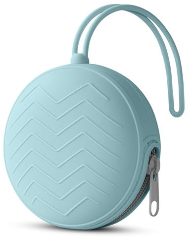 Aolso Silikon Baby Schnullerbox, Aufbewahrung Schnullerhalter Case, BPA-Frei Schnullertasche, Tragbare Schnulleraufbewahrung Box, Wasserdicht Schnullerbox, Mädchen & Junge (Blau)