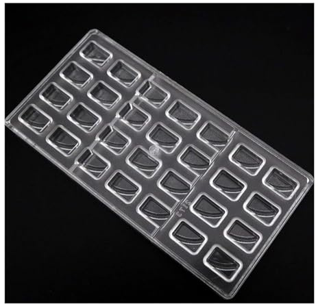 Schokoladenform aus Polycarbonat, 3D-Form, für selbstgemachte Schokolade, PC-Form, Weihnachtsschokoladen-Backformen, Süßigkeiten, Gelee, Dessertform (28 quadratische Zellen)