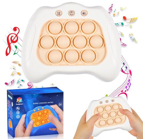 Funmo Pop Fidget it Spielzeug, Push Bubble Spiel, Bubble Sensory Squeeze Toys, Push and Pop Bubble Sensory Fidget Toy, Pop Spielmaschine für Kinder Stressabbau Spielzeug Geschenke (weiß)