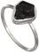 I-be, Turmalin Edelstein Ring schwarz naturbelassen 925 Sterling Silber, 1080ROH sw (52)