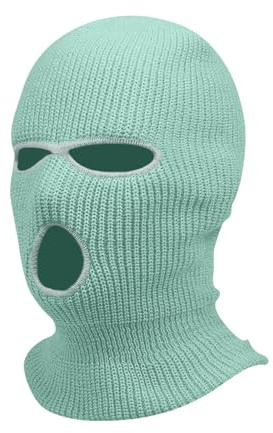 Sturmhaube Motorrad Halloween 3 Löchern Gestrickte Balaclava Herren Sturmmaske Winter Warm Strickmaske Basic Damen Maskenhut Sport Skimaske Outdoor Multifunktions Maske Neon Vollgesichtsabdeckung