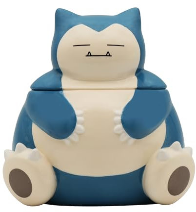 ABYSTYLE Pokémon Snorlax Keramik Keksdose - 8 x 5,3 x 4,8 Zoll / 18 x 13,5 x 15,5 cm - Süßigkeitenglas - Küchendekor - luftdichte Frischhaltedose - Pokémon Merchandise