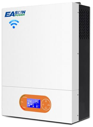 POWLAND 4000W 24V Hybrid-Wechselrichter, netzunabhängiger Reiner Sinus-Wechselrichter (Eingebautes WiFi) Eingebaute 120A MPPT-Solarregler, AC-Eingang/Ausgang 240V