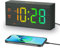 SZELAM Wecker,Holzwecker für Schlafzimmer,9 RGB-Farben,Elektrische LED-Anzeige,Wochentag-Tischuhr,zwei Alarme,USB-Anschluss,Einstellbare Lautstärke,Schlummerfunktion,Holz-Heimdekor für,Büro,Nachttisch