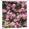 Outdoor Pink Floral Shower Curtain for Garden, 3D Flowers Leaf Waterproof Bath Curtain, Garden Scenery Shower Curtain, Quick Dry Bathtub Bathroom Curtain with 12 Hooks (180X180 cm/ 71X71 in)