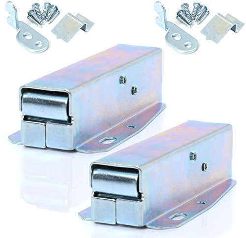 2X Loft Door Touch Catch Hatch Pushes - Attic/Cupboard Latches