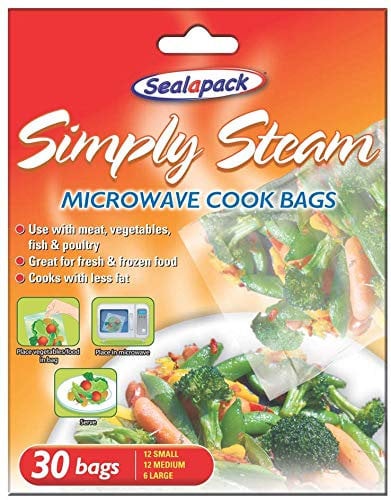 Sealapack 60 x Microwave cook simply steam bags vegetables, meat, fish, poultry